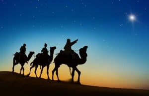 Three Kings Looking At The Star