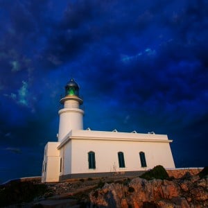 Menorca sunset at Faro de Caballeria Lighthouse