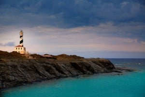 Cap de Favaritx sunset lighthouse cape in Mahon