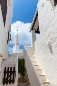 Binibequer Vell in Menorca Binibeca white village Sant Lluis