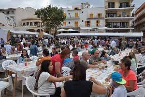 A festive atmosphere at the 2016 Llampuga (Mahi Mahi) fair in the port of Cala Ratjada, Majorca